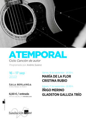 Música - Concierto Íñigo Merino + Gladston Galliza Trío - Atemporal. Canción de autor