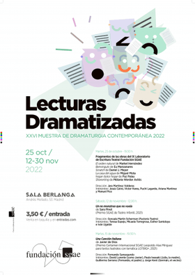 Fragmentos de las obras del IX Laboratorio de Escritura Teatral Fundación SGAE